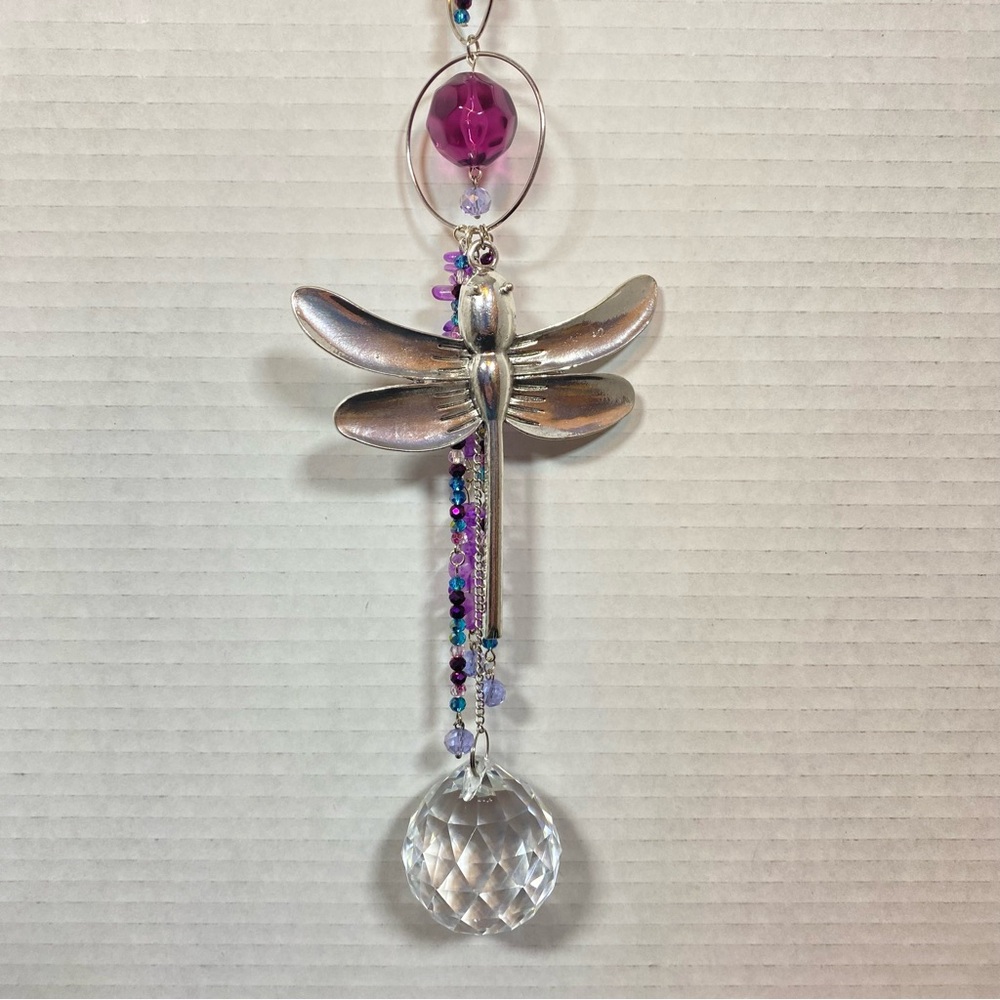 Dragonfly Sun Catcher Window Charm Handmade